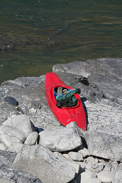 istock Red Kayak And Gear 173031462