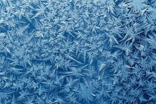 Beautiful frost pattern on a window.
