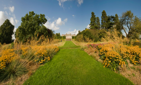 the gardens of a stately home