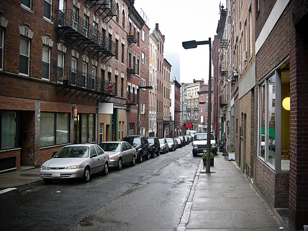 Boston side street stock photo