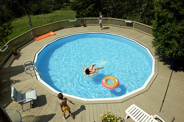 vacation at the swimming pool