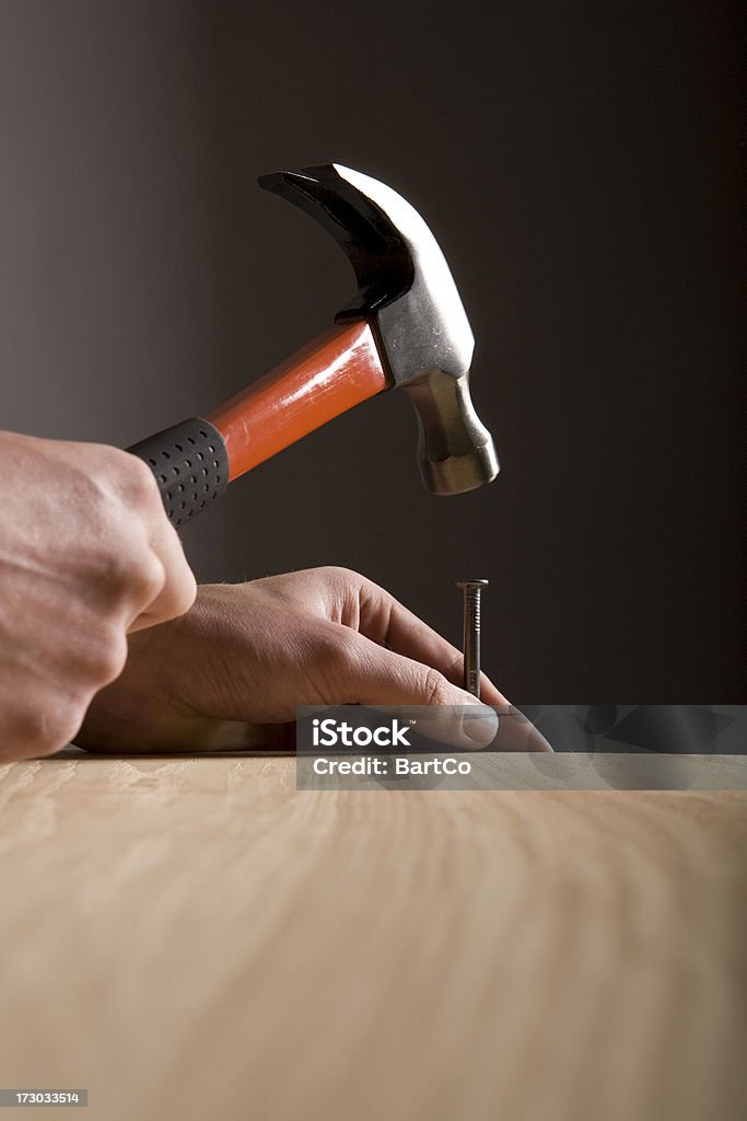 Strumenti di un carpentiere. - Foto stock royalty-free di Martello