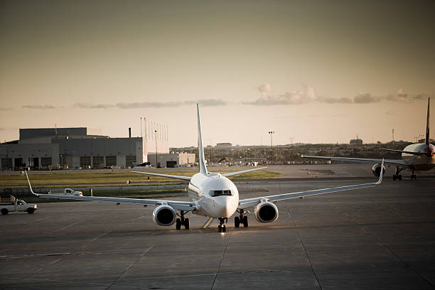 istock Airplane sits on the runway 173033550