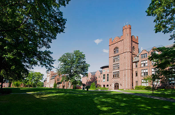 A campus building at Mount Holyoke College, Massachusetts stock photo