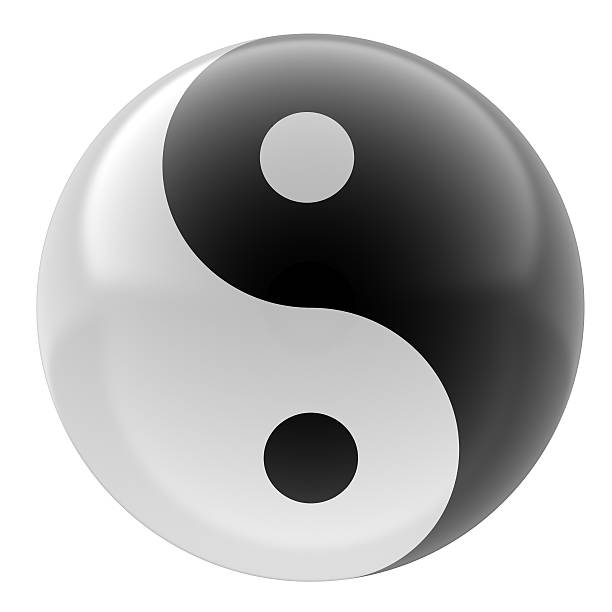 Yin Yang Yin Yang 3d symbol tao symbol stock pictures, royalty-free photos & images