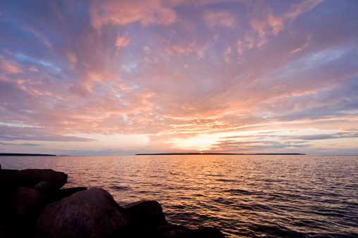 brilliant Lake Superior sunset