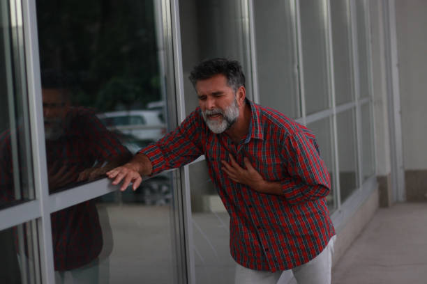 istock Mature man have pain in chest 1730349019