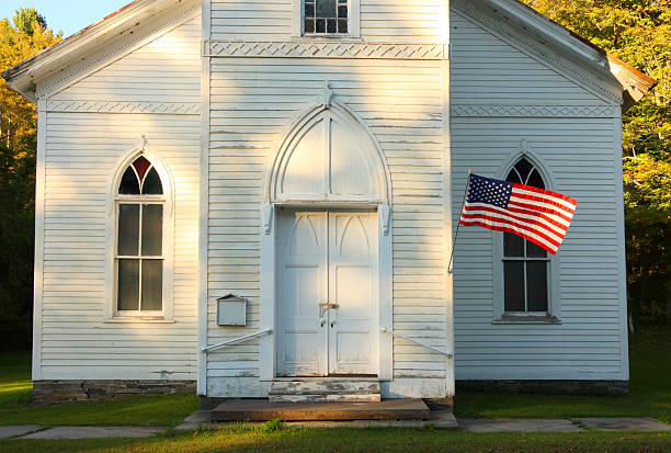 Afternoon Church & Flag