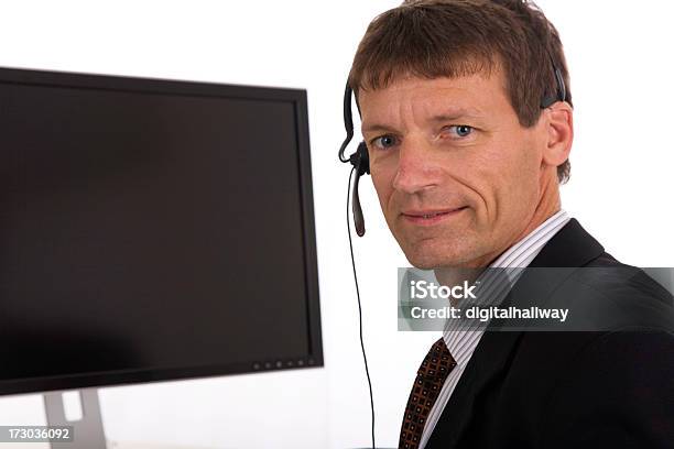 Customer Service Representative Stockfoto und mehr Bilder von Am Telefon - Am Telefon, Anzug, Blick in die Kamera