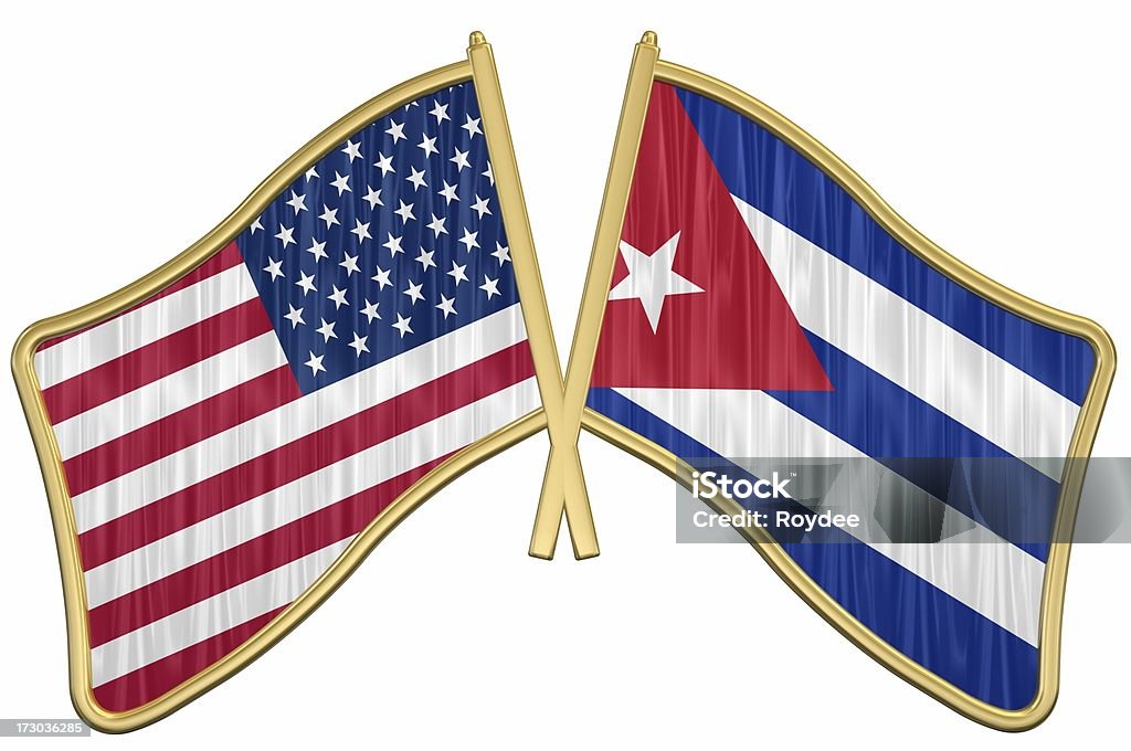 Bandera de la amistad contactos-Cuba - Foto de stock de Bandera libre de derechos