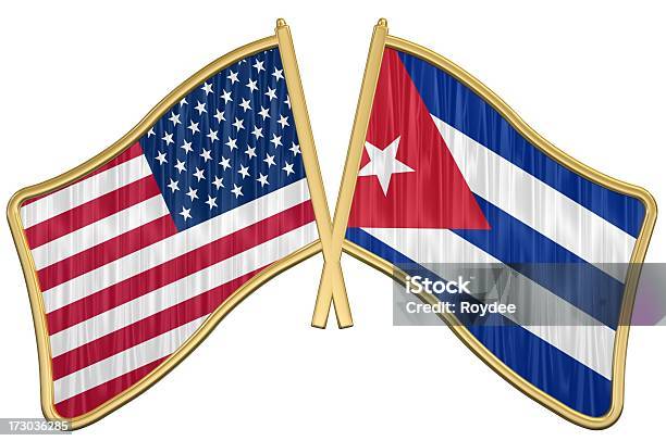 Bandera De La Amistad Contactoscuba Foto de stock y más banco de imágenes de Bandera - Bandera, Bandera cubana, Bandera estadounidense