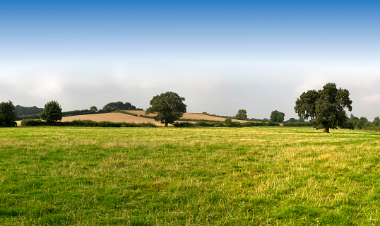 a farm field in the countryside