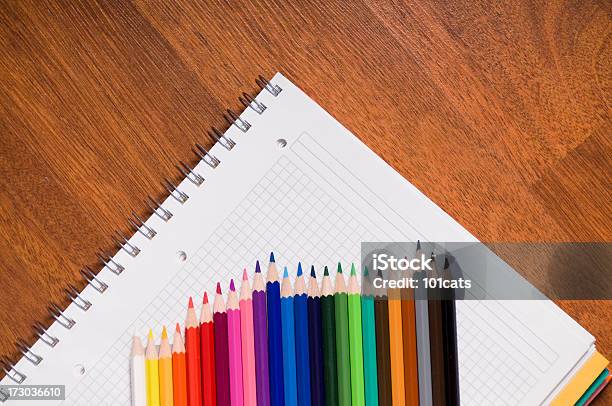 Colored Pencil Stock Photo - Download Image Now - Annotation, Blank, Blue