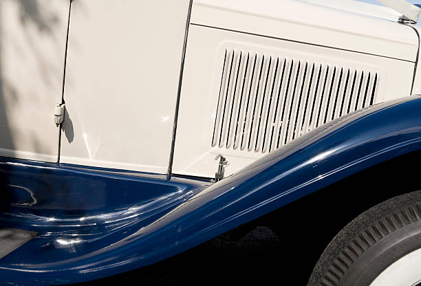 istock Cream/ Blue Vintage Car-See lightbox below for more of same 173036900