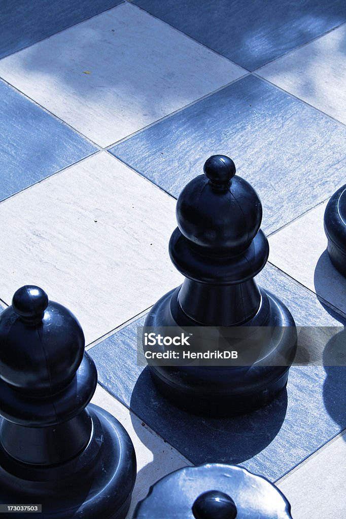 Chess Outdoor shot of a giant chess board Chess Board Stock Photo