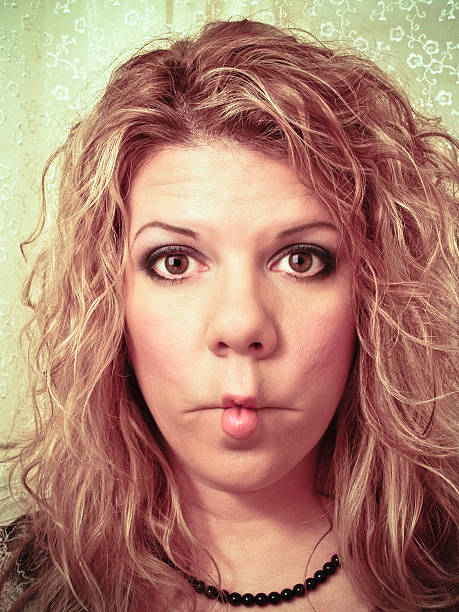 Funny Face Woman stock photo