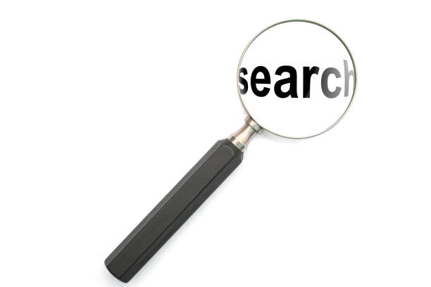 istock Magnifying lens pointing on "search" 173037864