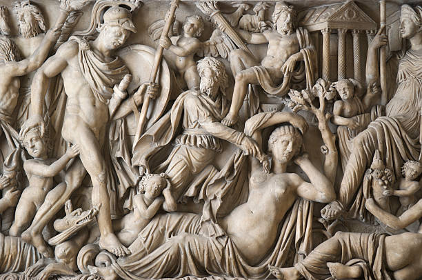 istock Old Italian Renaissance Sculpture Relief 173037873