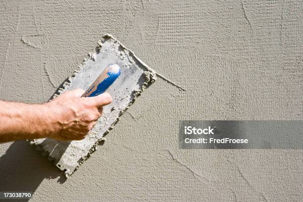 Parget Sulla Parete - Fotografie stock e altre immagini di Cemento - Cemento, Gesso da costruzione, Esterno di un edificio