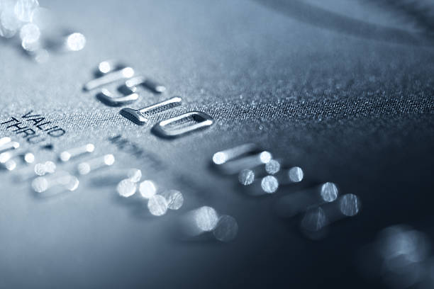 Detalle de la tarjeta de crédito - foto de stock