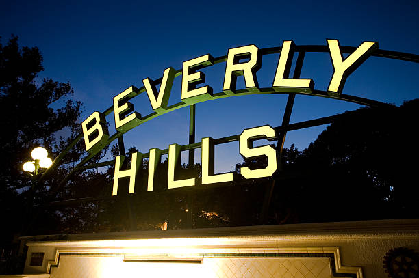 istock Beverly Hills sign photographed at night with a Long Exposure 173039599
