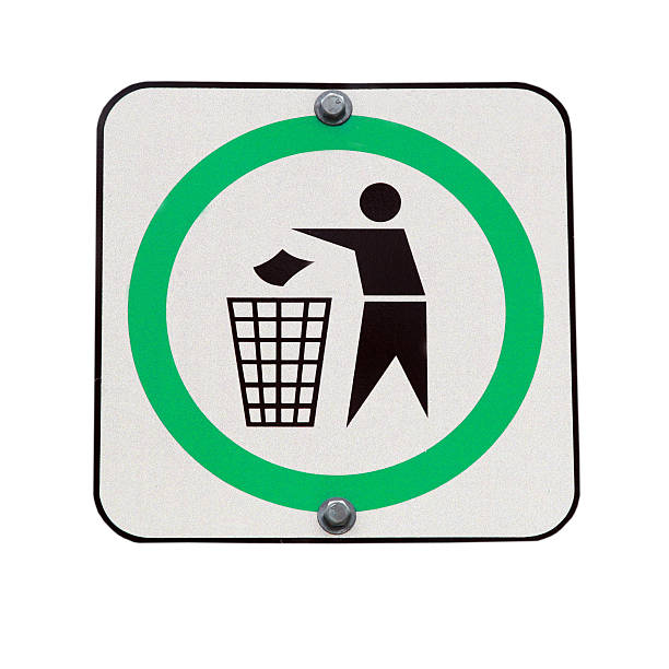 Do not litter sign isolated on white