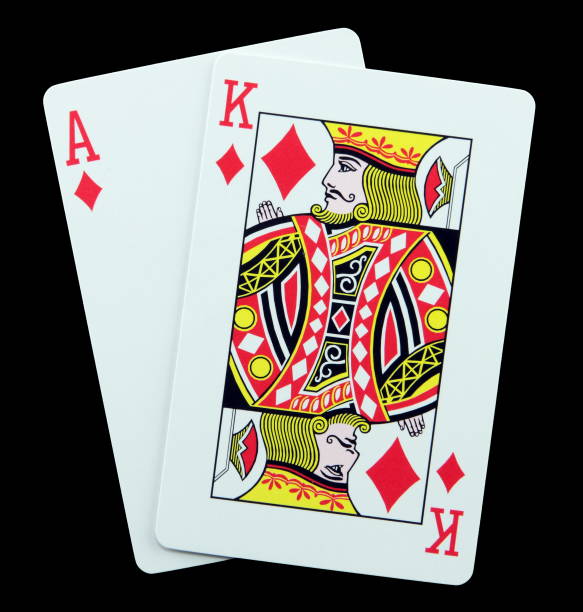 istock Blackjack Ace with King of diamonds 173039801