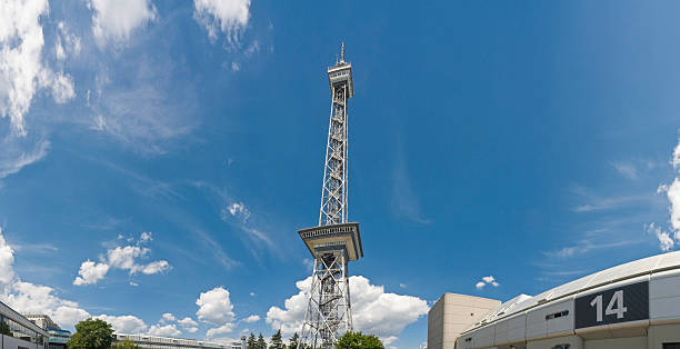 베를린 funkturm messegelände - berlin radio tower 뉴스 사진 이미지