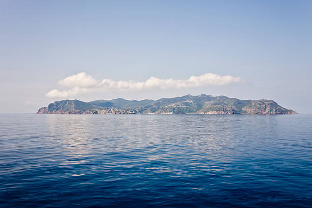 Capraia Island stock photo