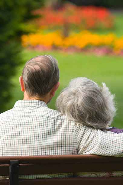 istock Senior couple in park 173040435