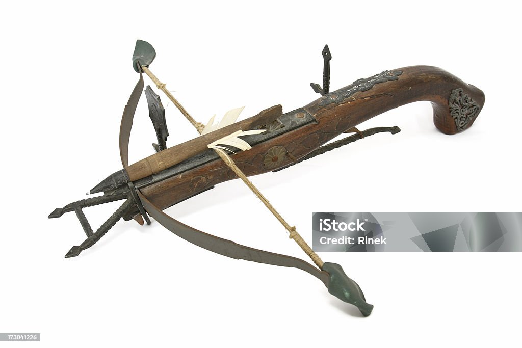 Drawn crossbow  Aging Process Stock Photo