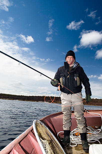 Fly fishing stock photo