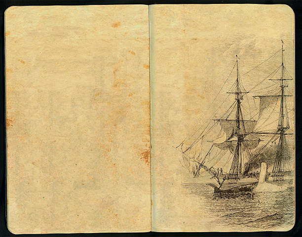 Vintage whale hunt Sketch Pad