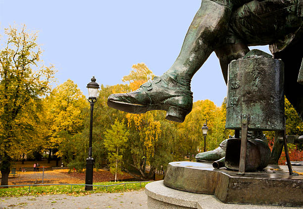 Detail of statue in Humlegaarden Stockholm.