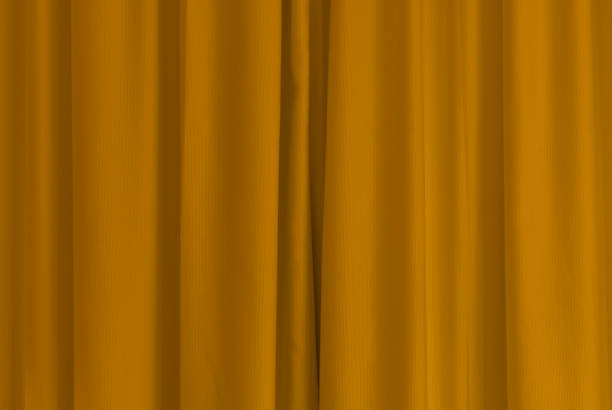 istock Yellow, golden curtain 173042788