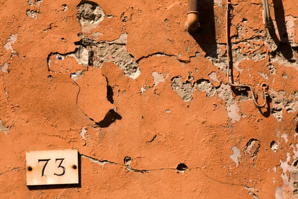 istock Textured ochre wall detail. 173042835