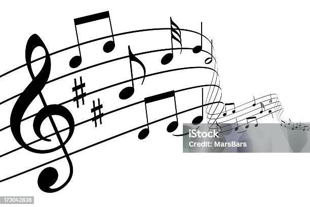 3d Music Notes Stock Photo - Download Image Now - Treble Clef, Abstract, Art
