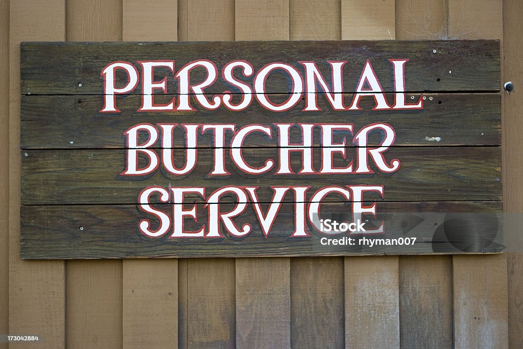 Butcher-Schild - Lizenzfrei Fleisch Stock-Foto