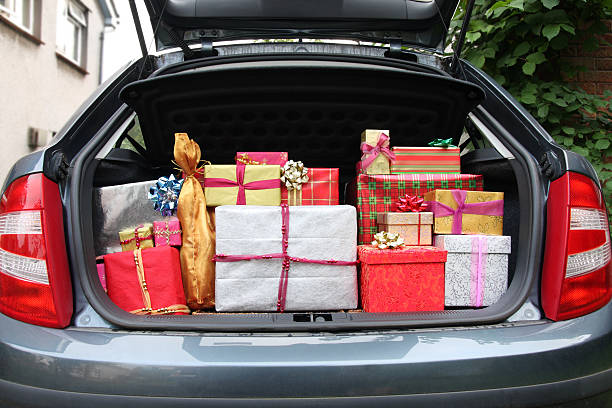 istock Car boot filled with Christmas presents 173042961