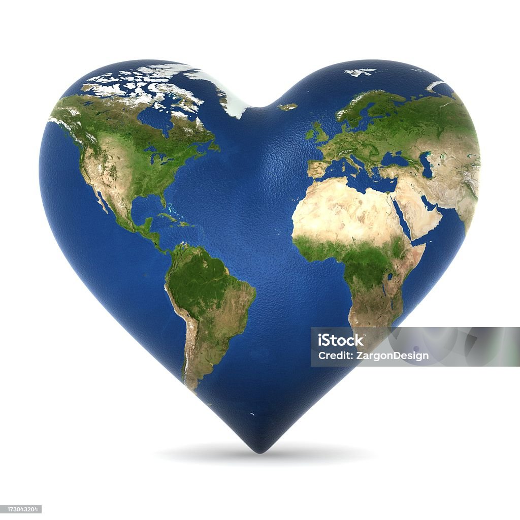 Corazón de la tierra - Foto de stock de Símbolo en forma de corazón libre de derechos