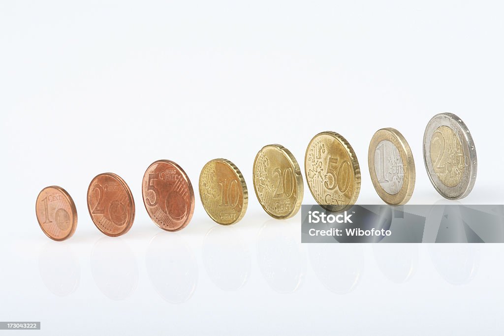 Monete in Euro - Foto stock royalty-free di 1 centesimo di euro