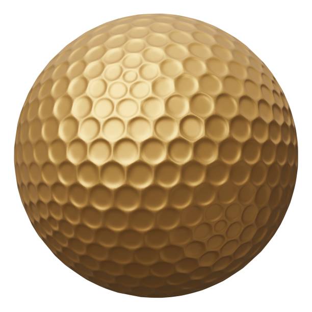 istock gold golf ball sport equipment. 3d render illustration isolated on white background 1730465190