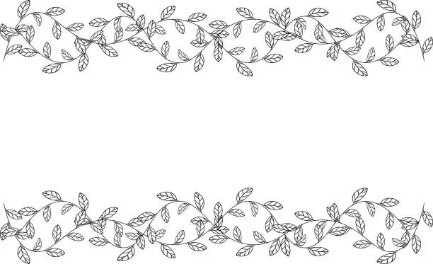 Vector illustration of floral border