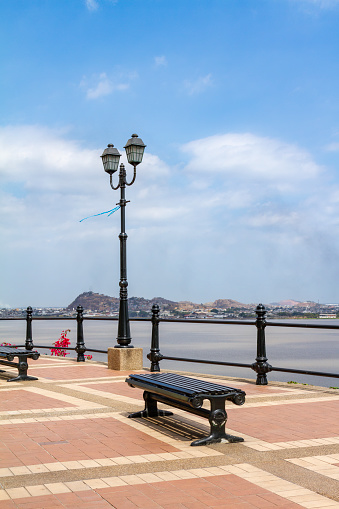 Observation deck in the Guayas River, Guayaquil.