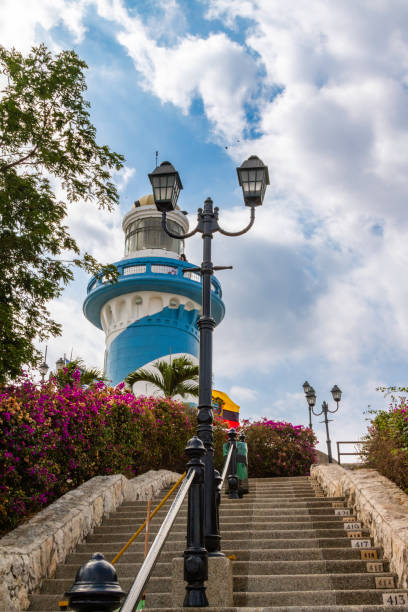 The lighthouse at the top of the Santa Ana hill in the city of Guayaquil, Ecuador