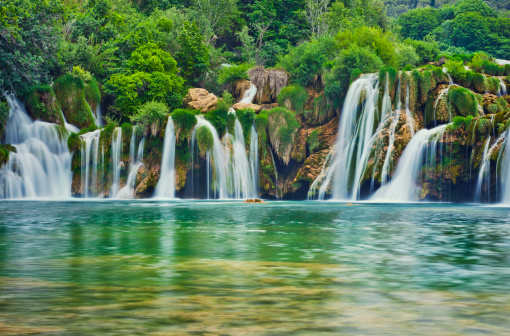 Krka river waterfalls in the Krka National Park, Croatia