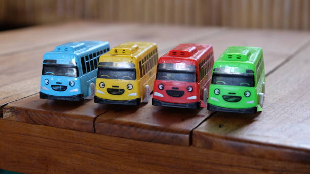 istock Colourful little bus toys 1730527675