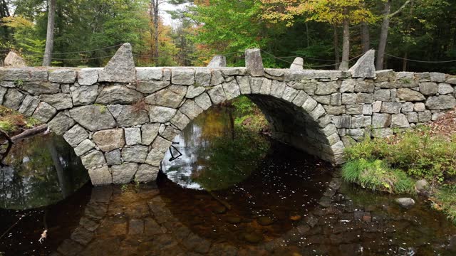 Colonial Double-Arch Stone Bridge
