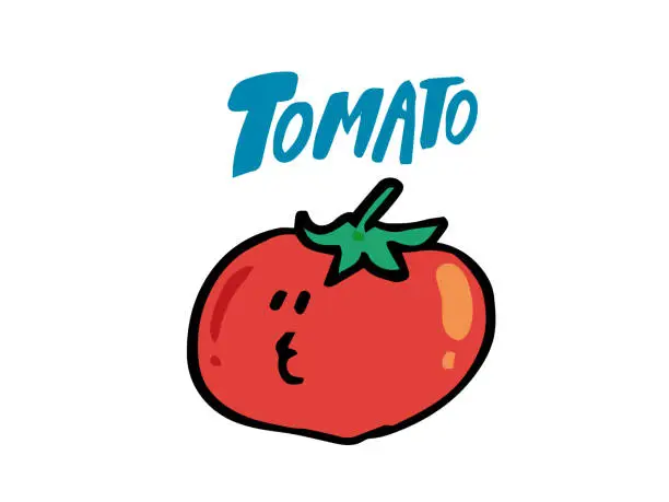 Vector illustration of Illustration of tomato characters