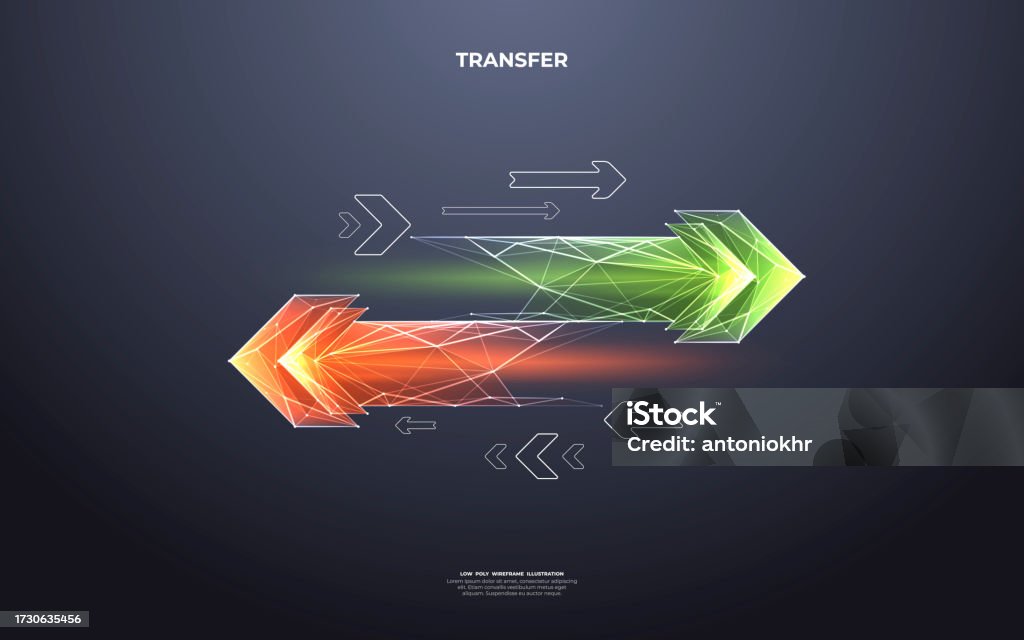 Two Arrows Going Two Arrows Go Round Bl Stock Illustration - Download Image Now ...